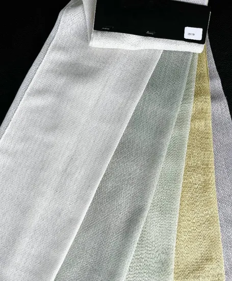 Nuevo estilo 2025 de tela para cortinas transparentes con aspecto de lino