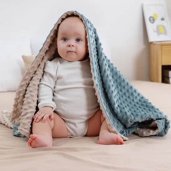 Tela Minky 100 % poliéster para manta de bebé