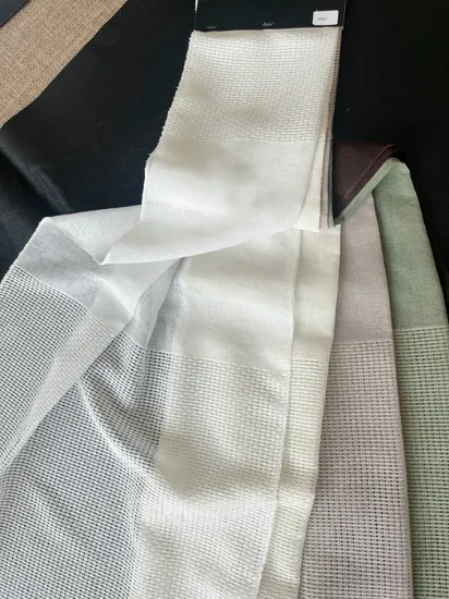 Tela para cortinas con aspecto de lino de último diseño 2025