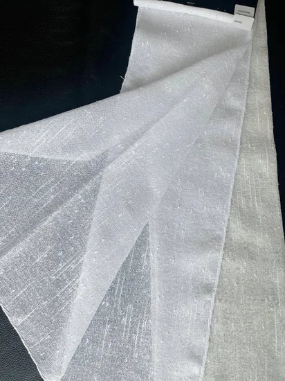 Tela para cortinas con aspecto de lino, nueva apariencia 2025, hecha con hilo Slub y DOT